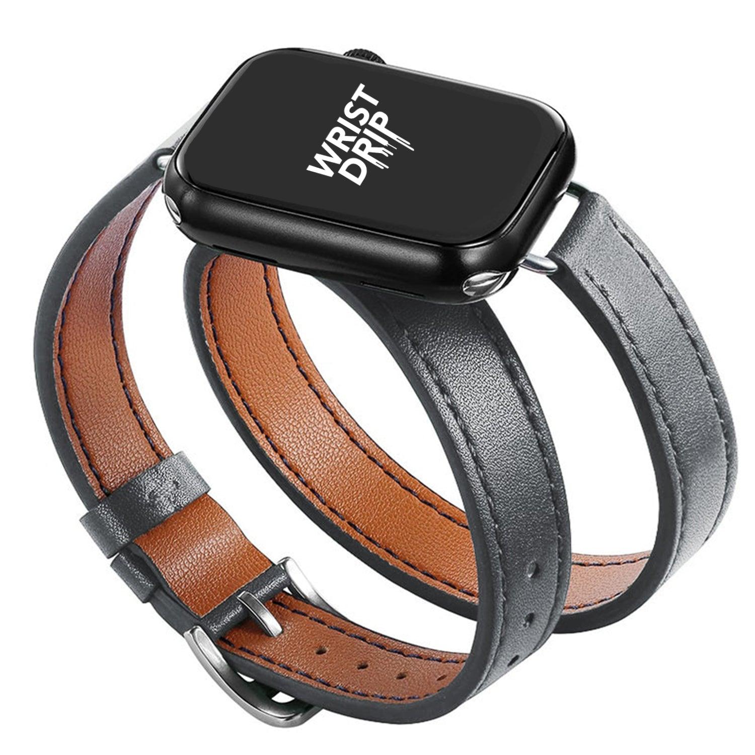 The Tour Leather Apple Watch Band (13 Colours) - shopwristdrip