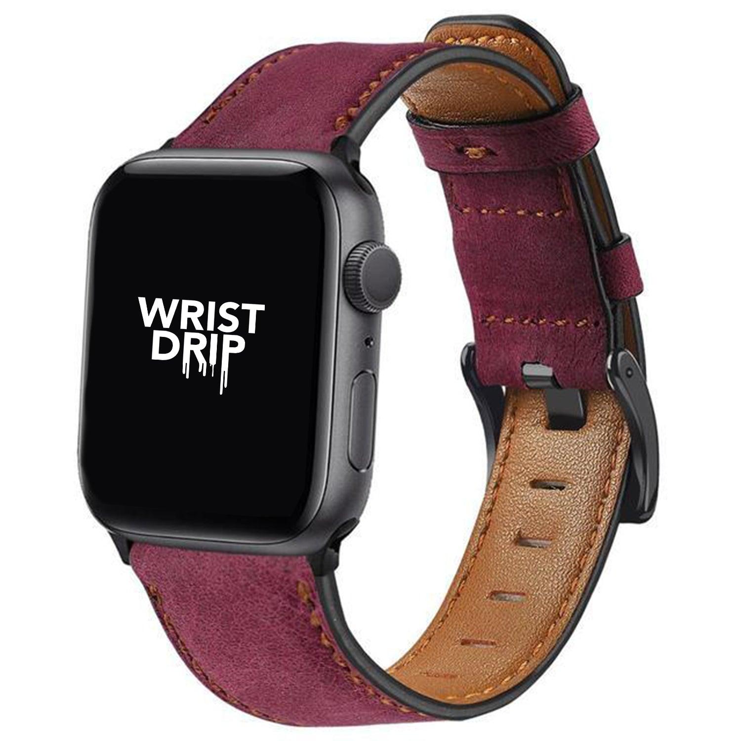The Yates Leather Apple Watch Band (7 Colours) - shopwristdrip
