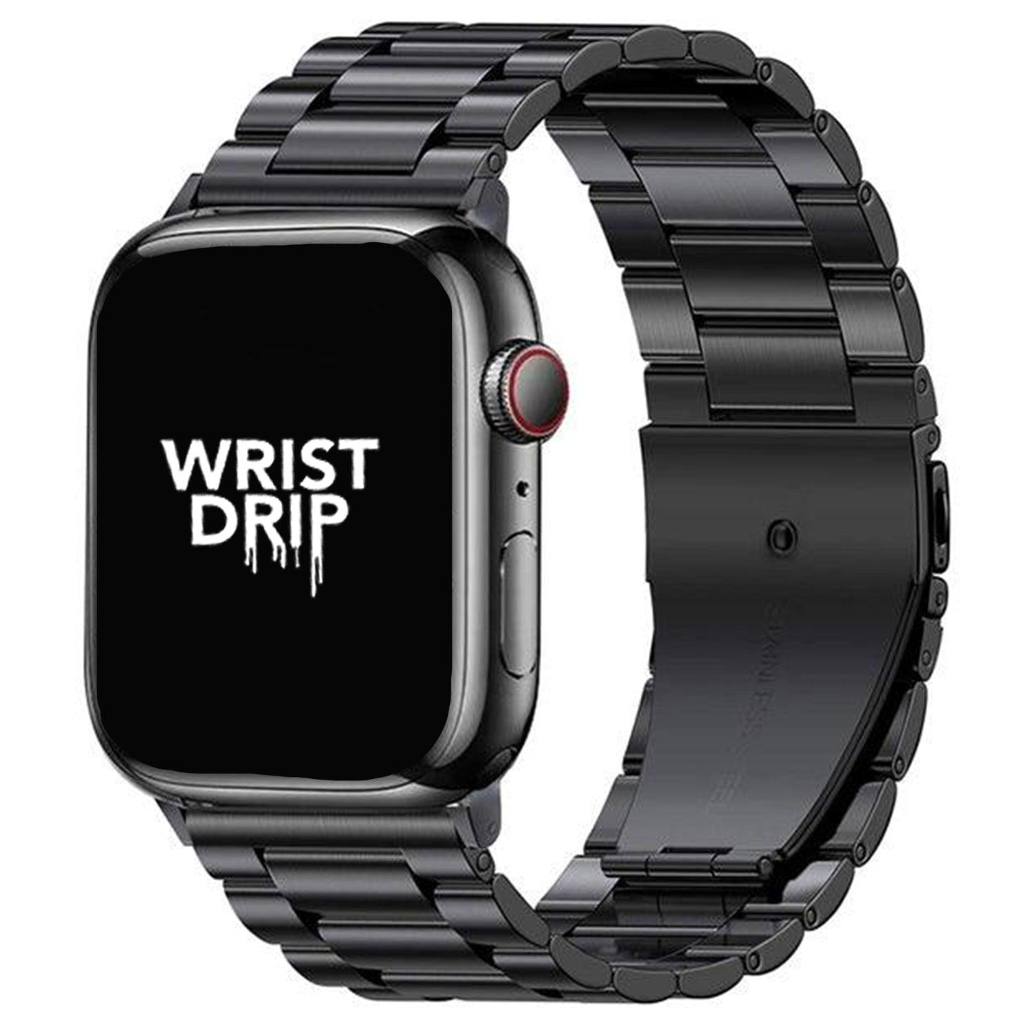 Black Acacia metal Apple Watch band – sleek, durable, and perfect for everyday style.