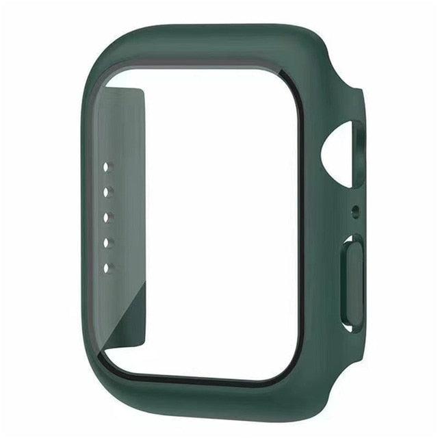 Dark green tempered glass screen protector for Apple Watch – deep colour finish with premium scratch resistance.