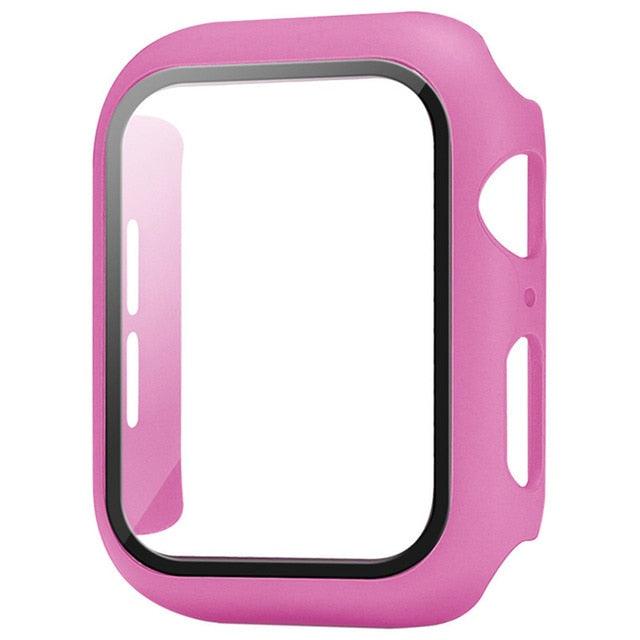 Rose red tempered glass screen protector for Apple Watch – bold and stylish screen protection with a striking colour.