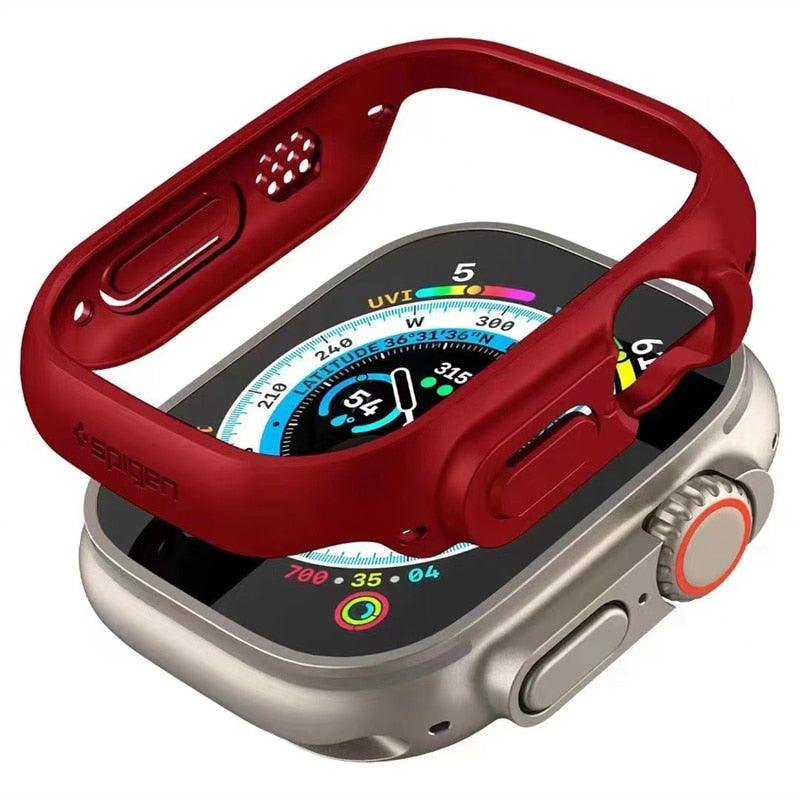 Red Apple Watch Ultra screen protector – vibrant and durable shield that adds bold colour while guarding your screen.