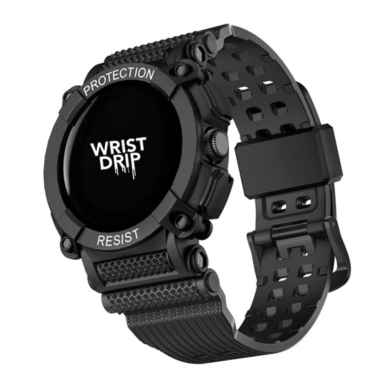 Black Alpha Protection case for Google Pixel Watch – rugged and durable design