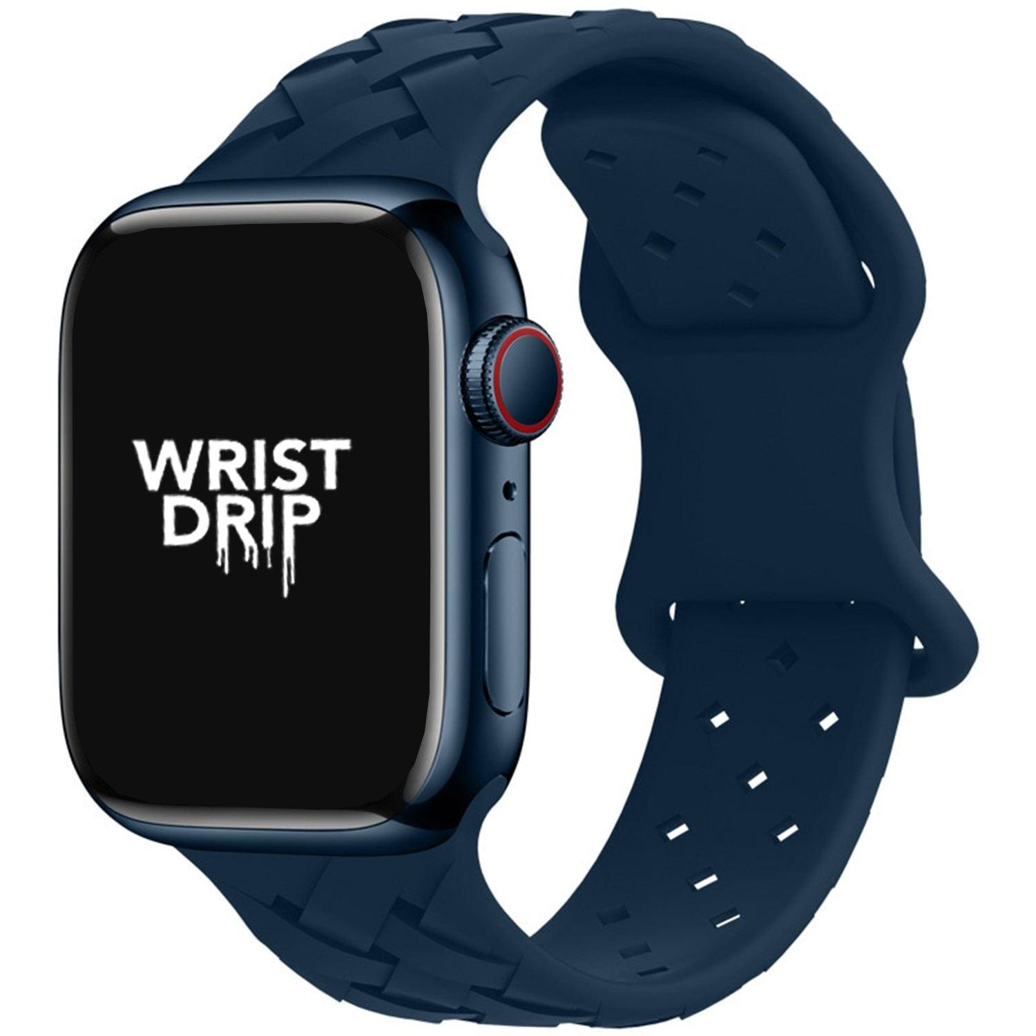 Deep blue Alison silicone Apple Watch band – bold and reliable wrist strap