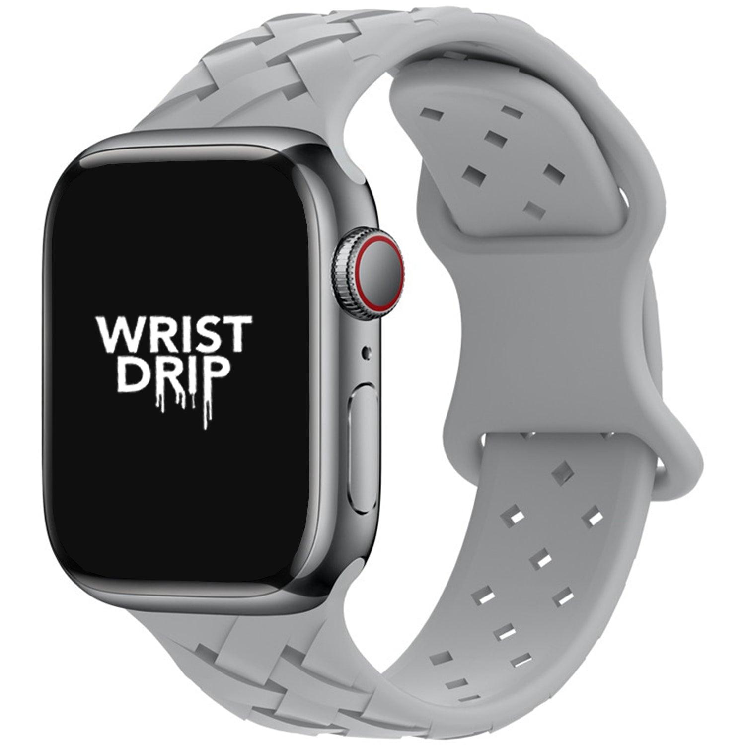 Grey Alison silicone Apple Watch band – lightweight and sporty accessory