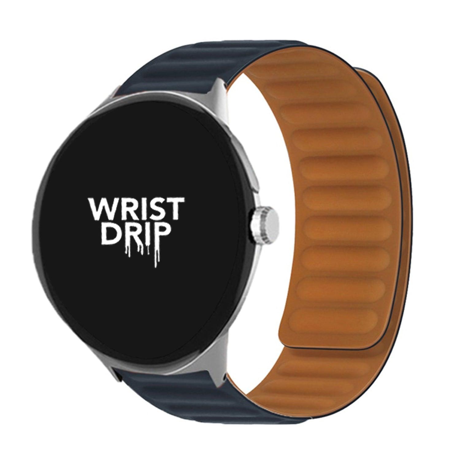 Midnight black Google Pixel Watch band made of flexible, smooth silicone