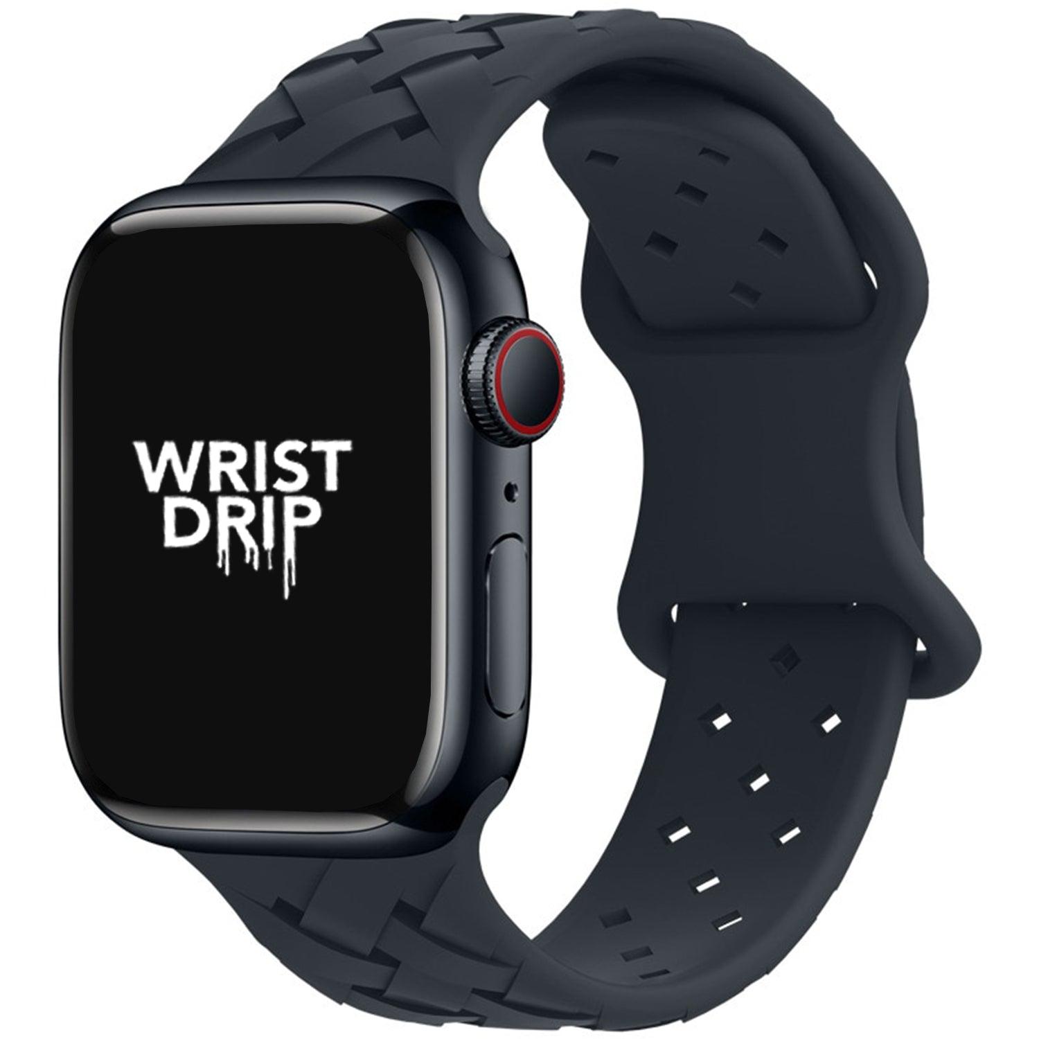 Midnight Alison silicone Apple Watch band – sleek, dark, and versatile