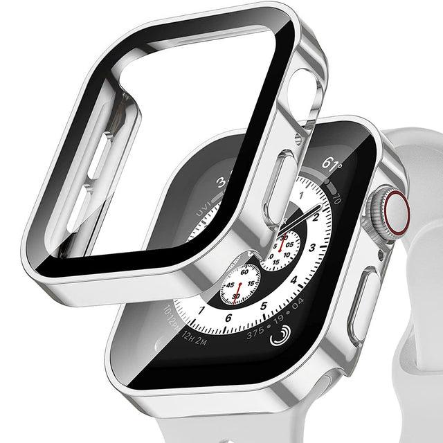 Silver screen protector for Apple iWatch – sleek, metallic protection that complements your silver Apple Watch.