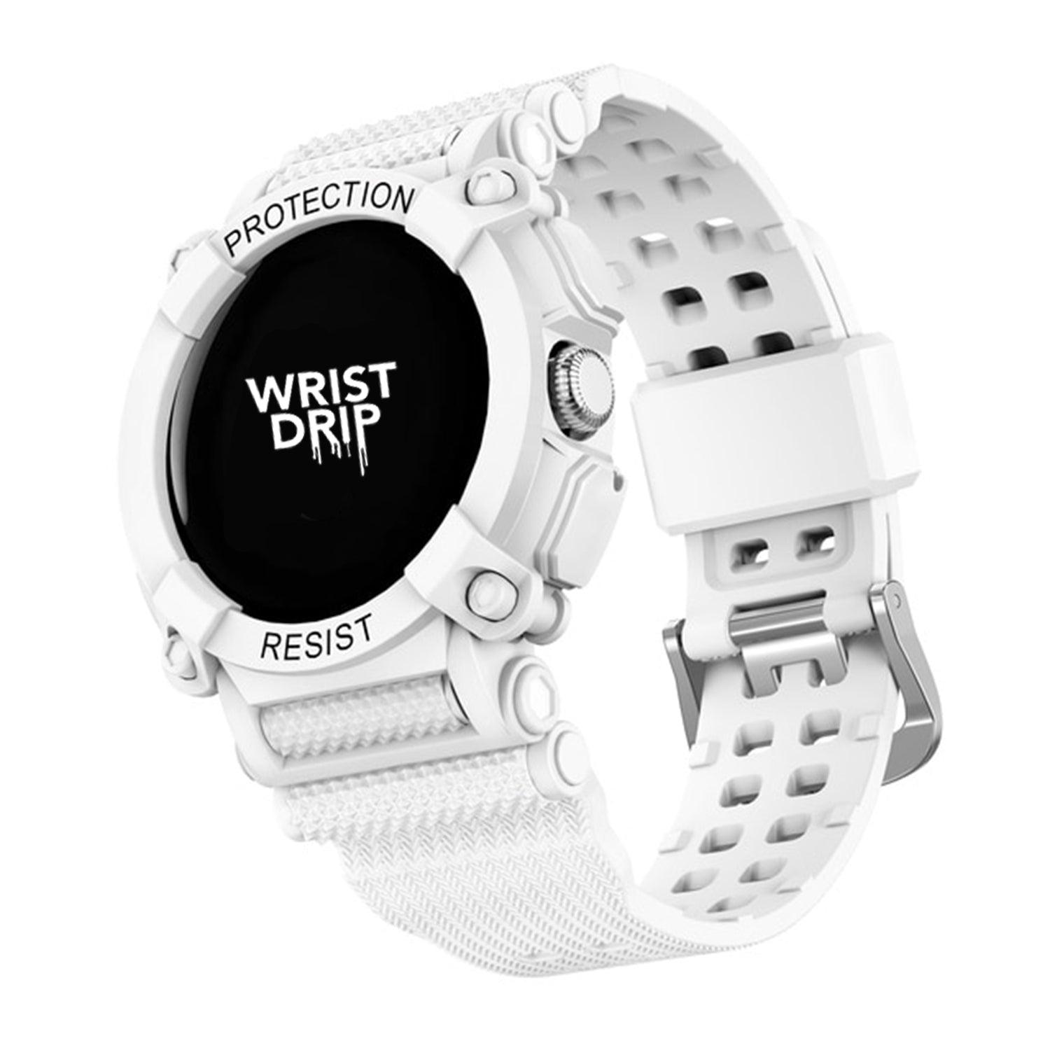 White Alpha Protection case for Google Pixel Watch – clean, strong, and protective