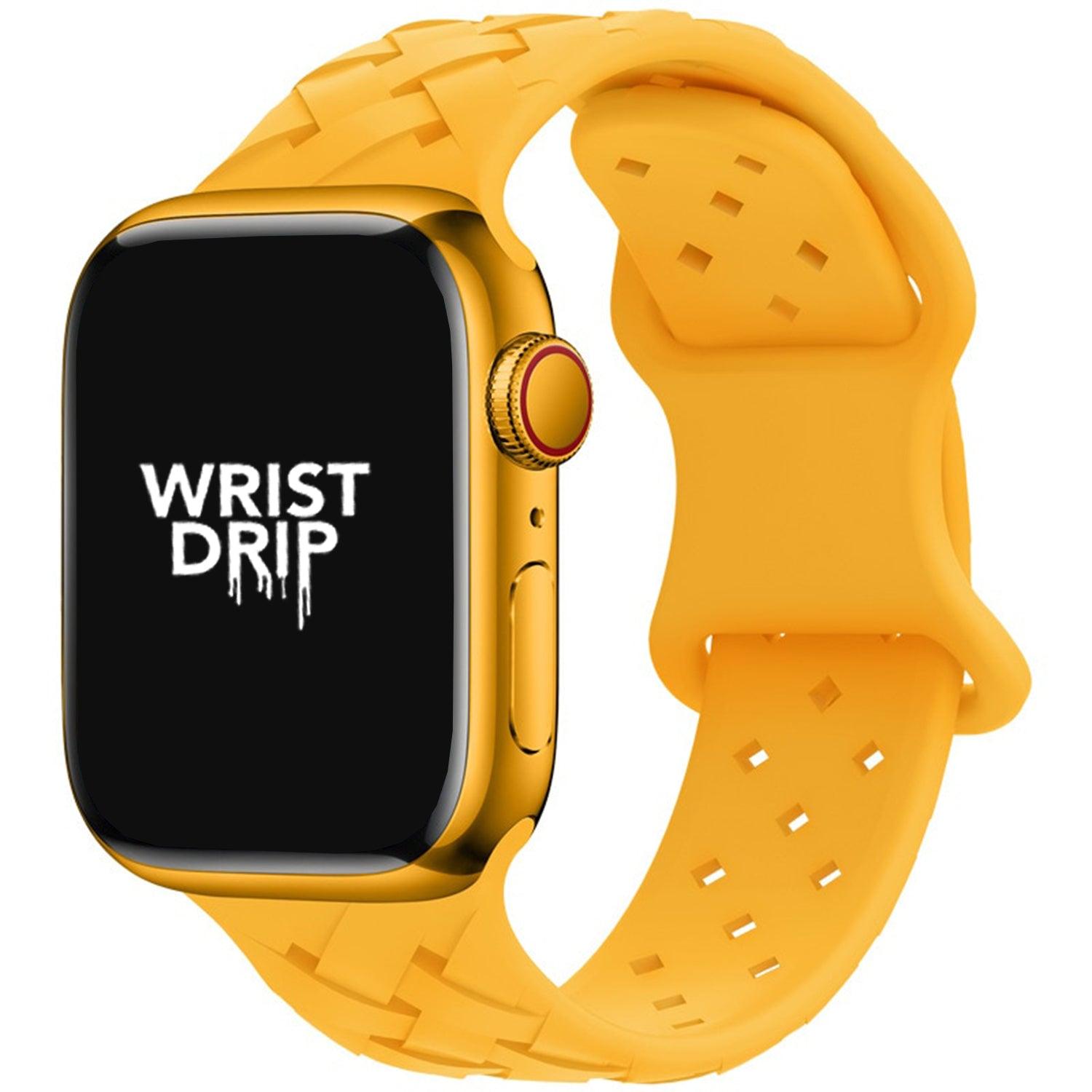 Yellow Alison silicone Apple Watch band – cheerful and eye-catching style