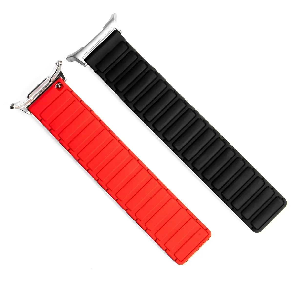 Black and red magnetic silicone Samsung Galaxy Ultra watch band – secure, comfortable fit