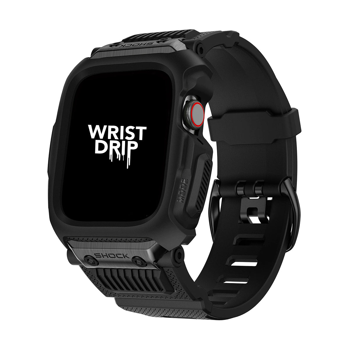 Black camo silicone Apple Watch band – durable strap