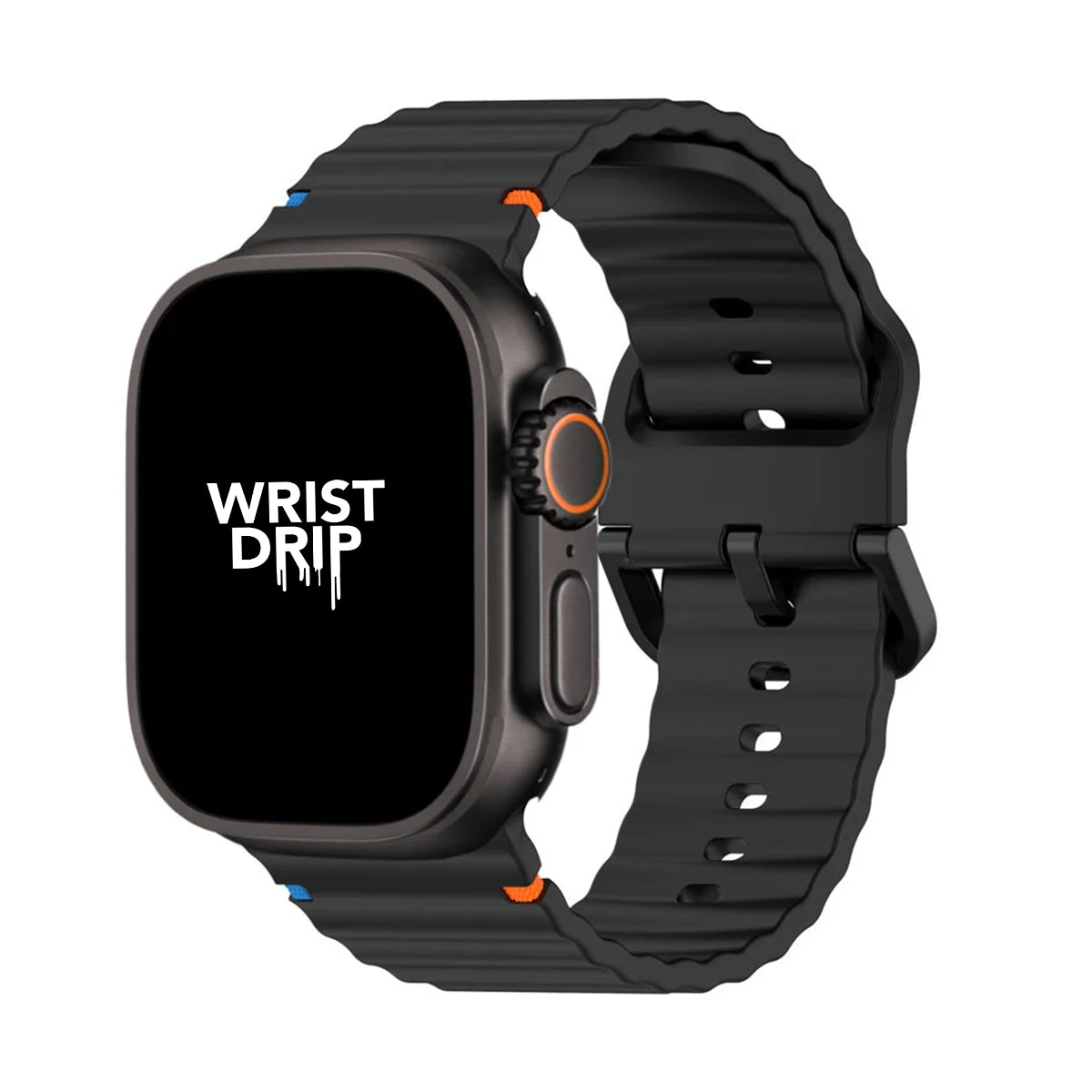 Black silicone Apple Watch band – comfortable strap for everyday wear