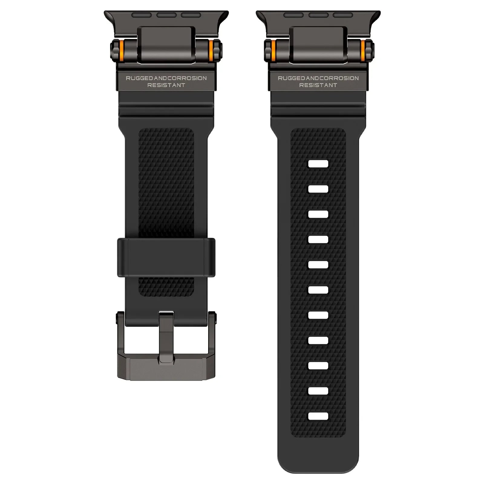 Black silicone Apple Watch band – comfortable strap for everyday wear