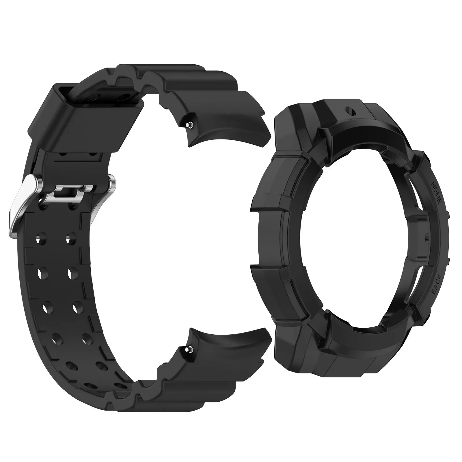 Black silicone Samsung Galaxy 7 watch band – comfortable strap for everyday wear