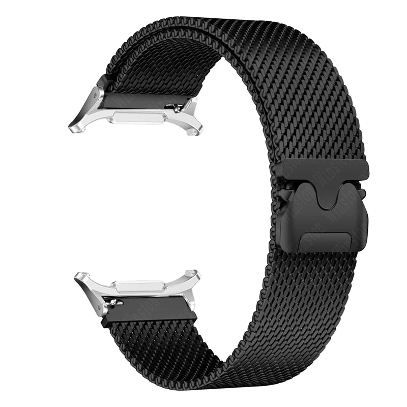 Black and silver stainless steel Samsung Galaxy Ultra watch band – sleek, durable design