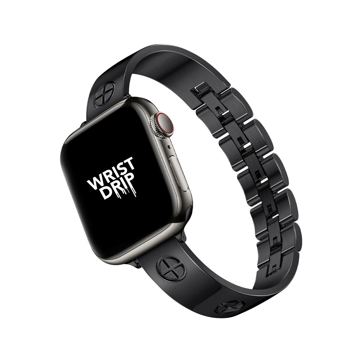 Black women’s stainless steel Apple Watch band – elegant, stylish design