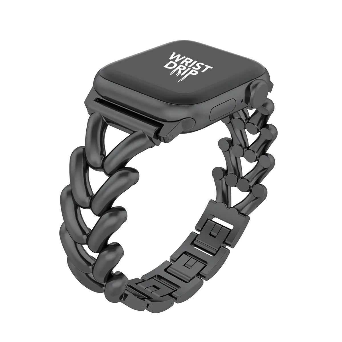 Black women’s stainless steel Apple Watch band – elegant, stylish design