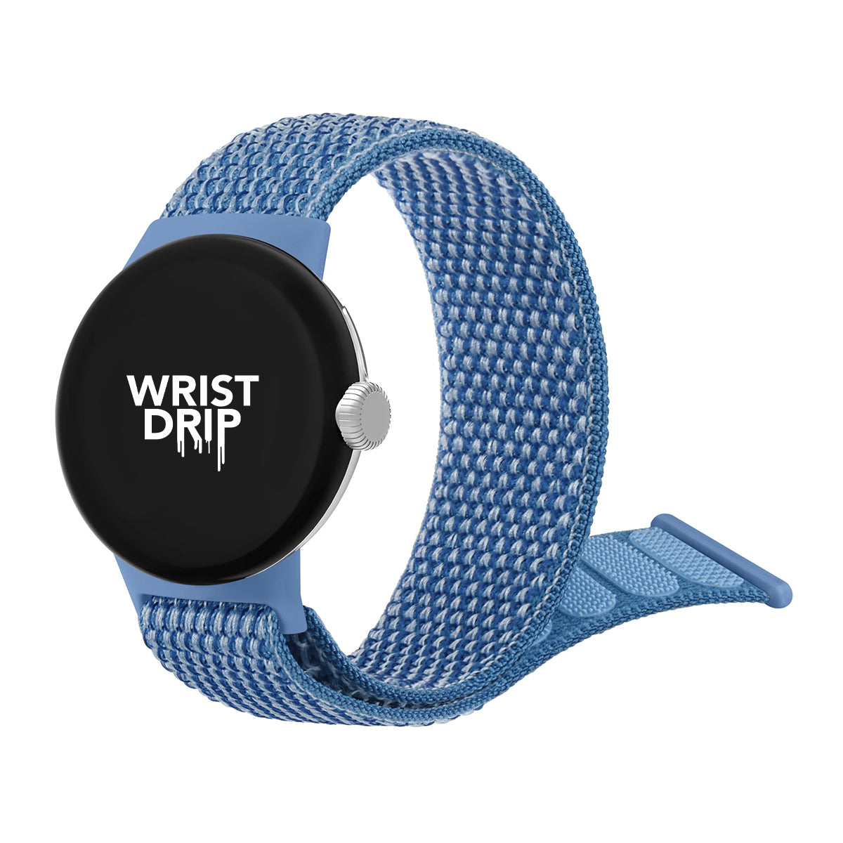 Blue nylon Google Pixel Watch band – soft and breathable strap