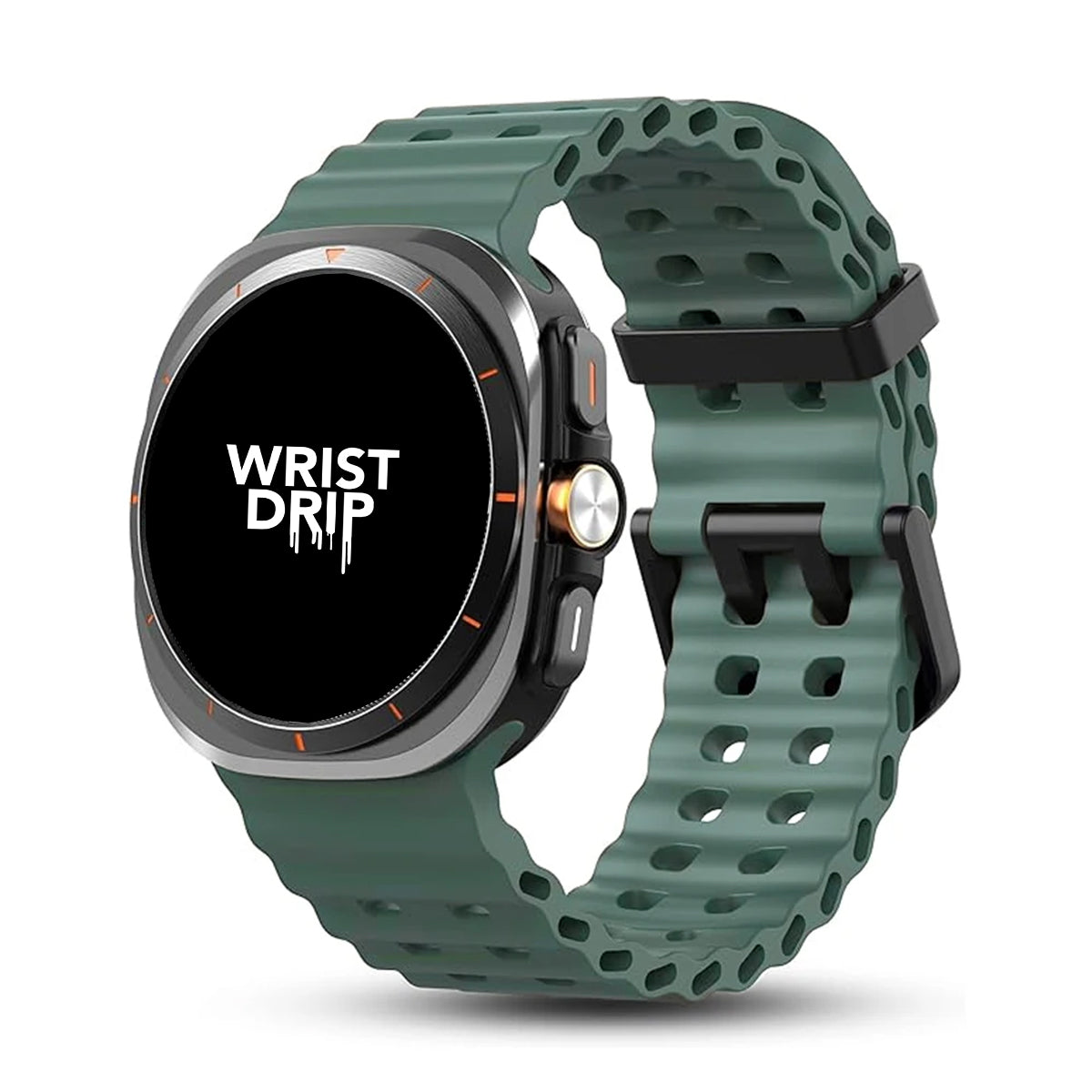 Dark green silicone Samsung Galaxy Ultra watch band – comfortable strap for daily wear