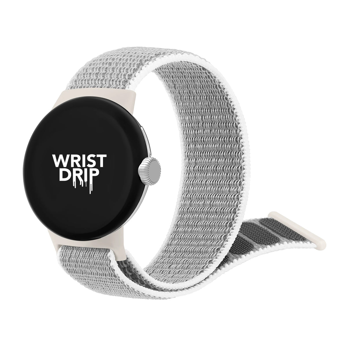 Grey nylon Google Pixel Watch band – soft and breathable strap