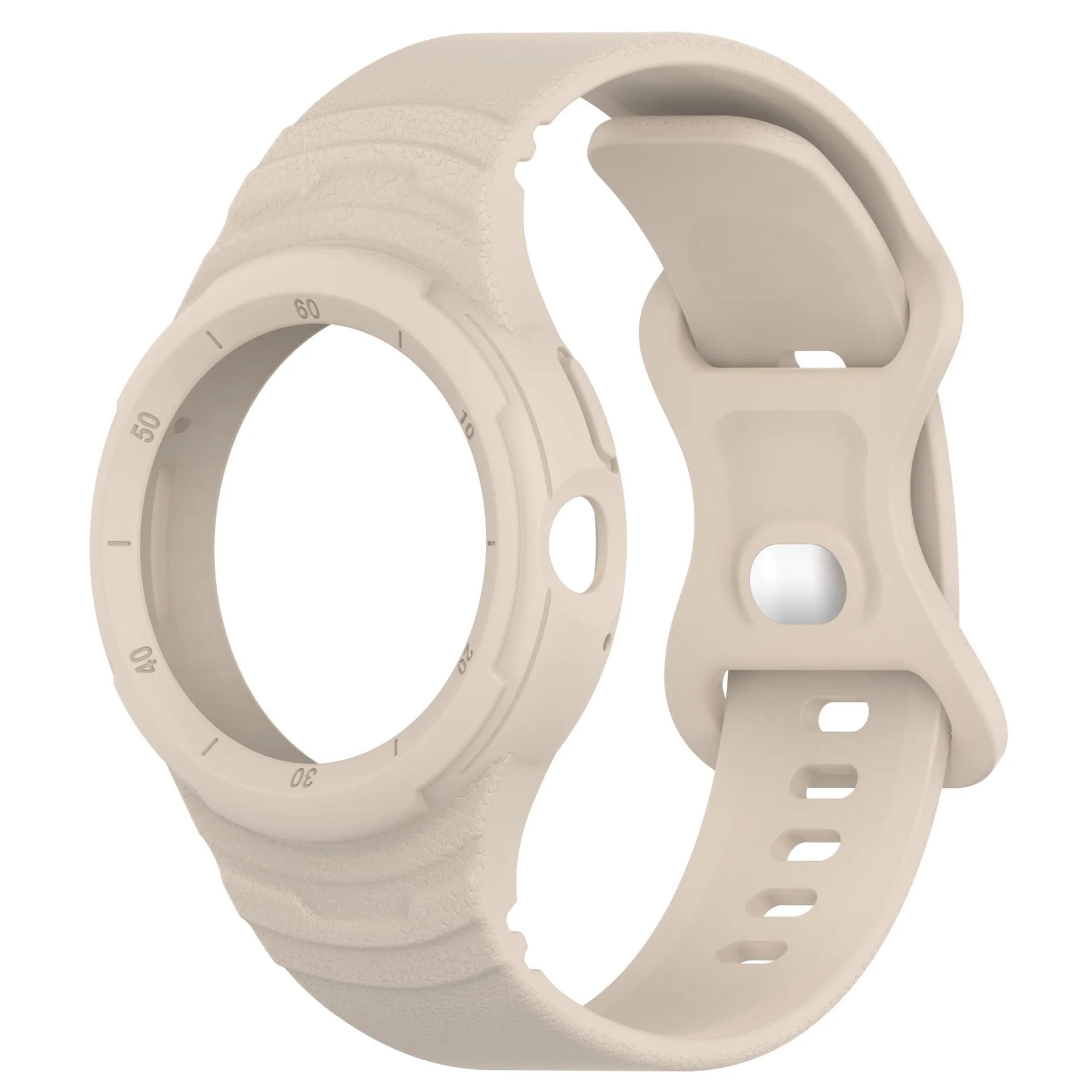 Ivory silicone Google Pixel Watch band – comfortable strap for everyday wear