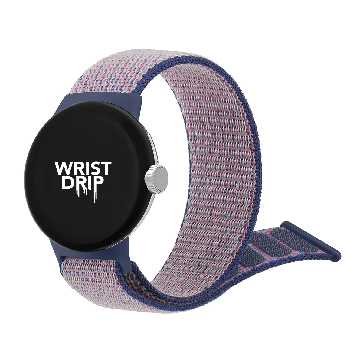 Midnight blue nylon Google Pixel Watch band – soft and breathable strap