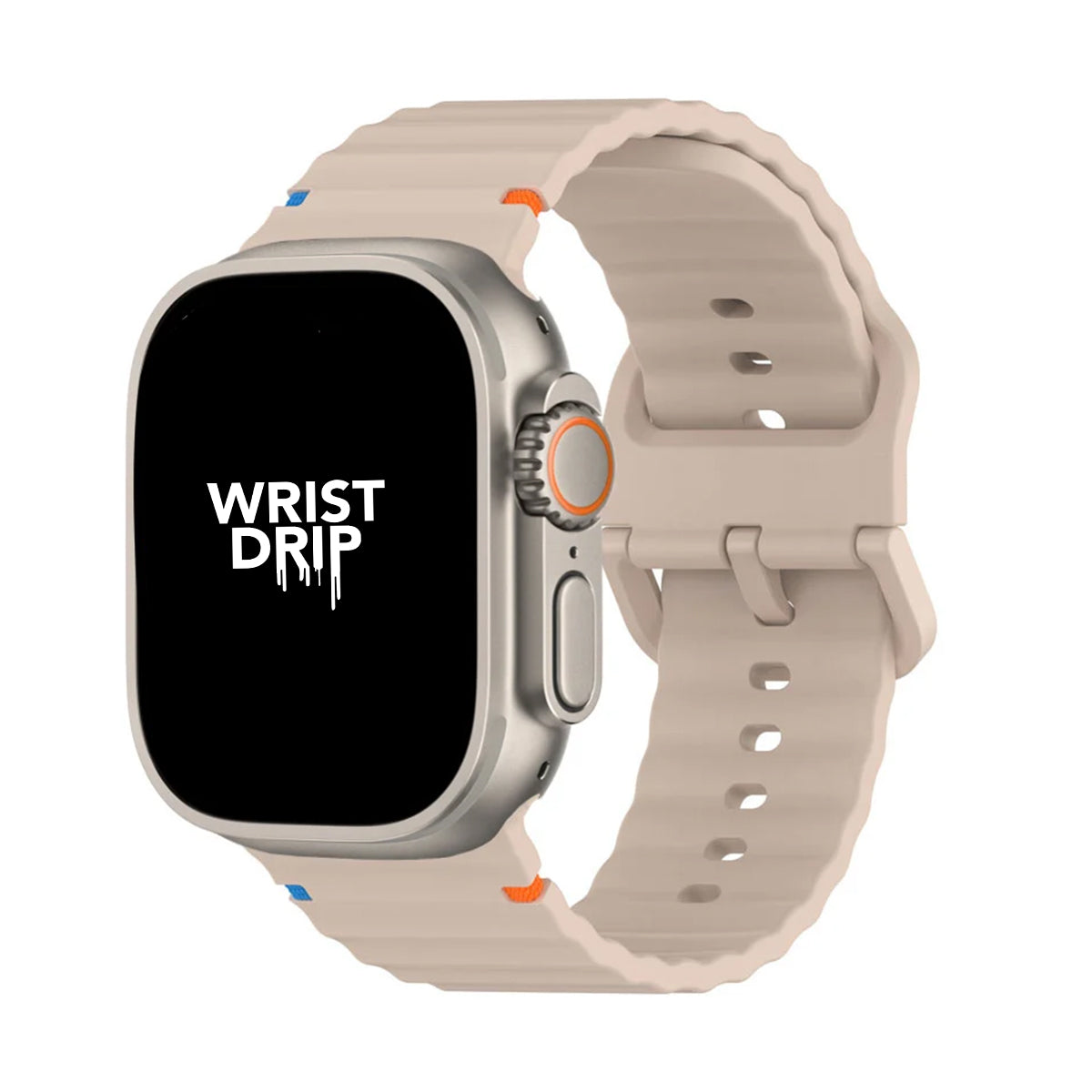 Milk tea silicone Apple Watch band – comfortable strap for everyday wear
