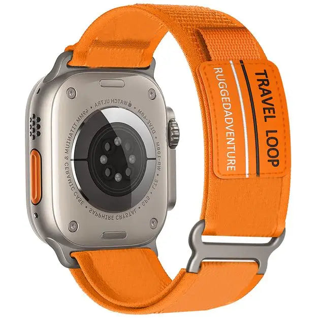 Orange nylon Apple Watch band – soft and breathable strap