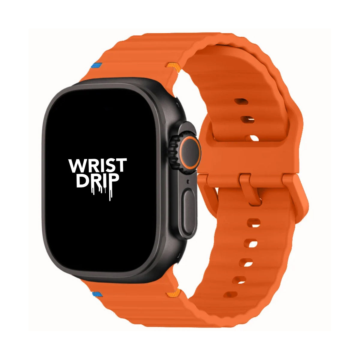Orange silicone Apple Watch band – comfortable strap for everyday wear