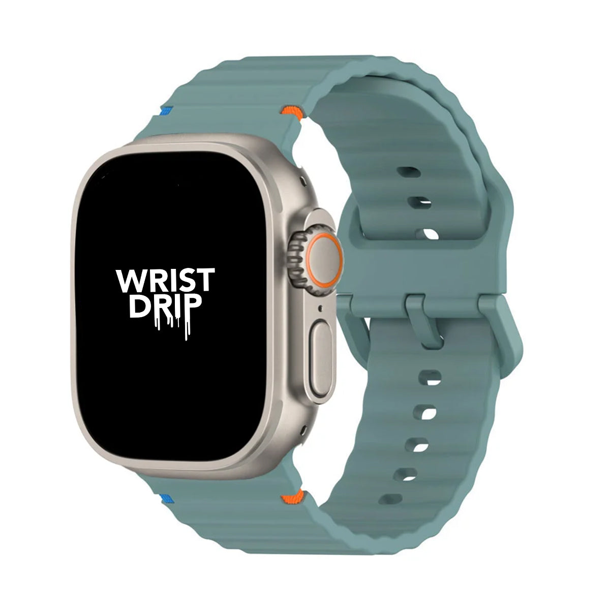 Pine green silicone Apple Watch band – comfortable strap for everyday wear