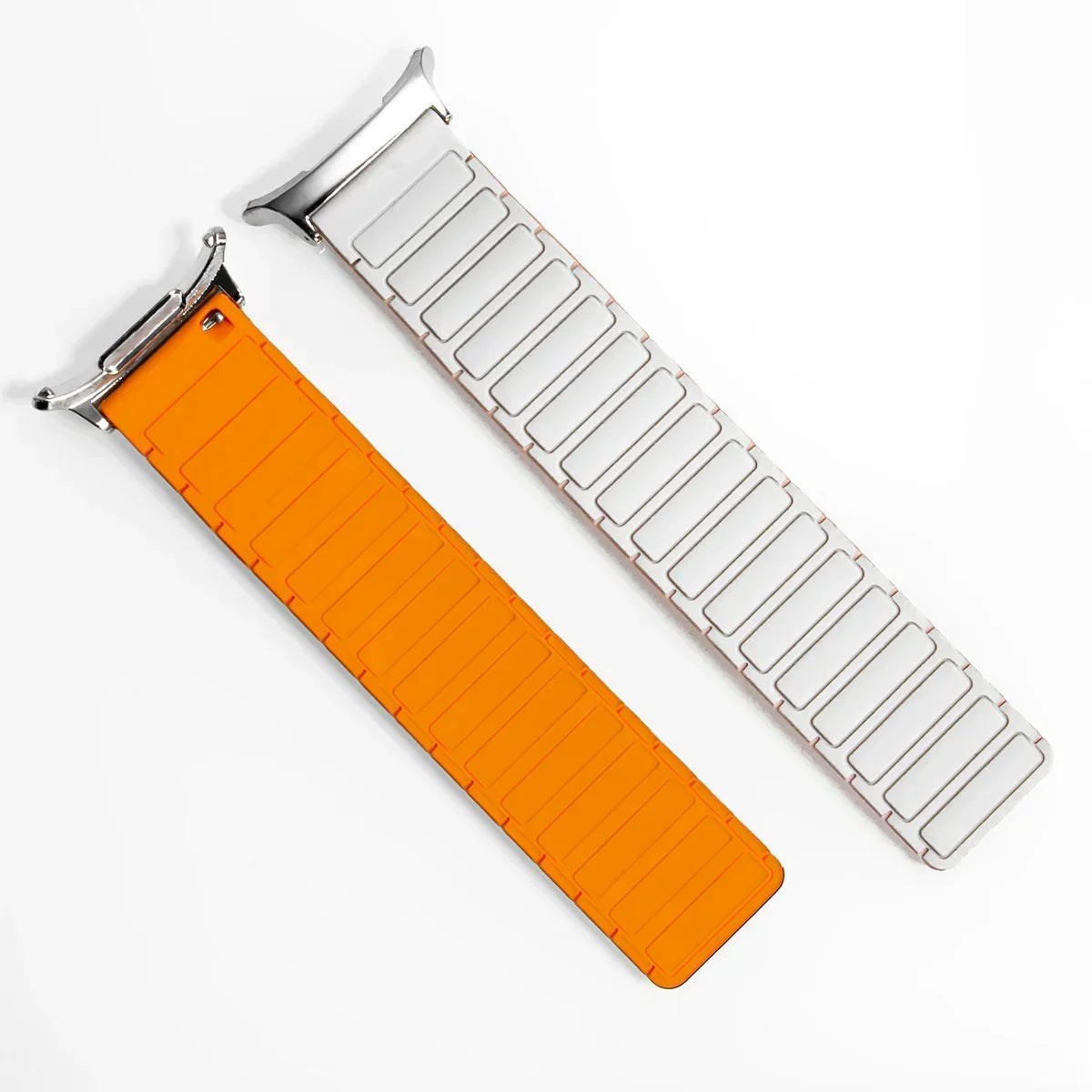 Star orange magnetic silicone Samsung Galaxy Ultra watch band – secure, comfortable fit