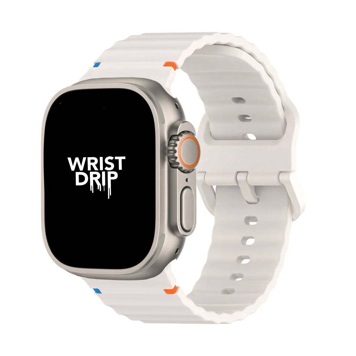 Starlight silicone Apple Watch band – comfortable strap for everyday wear