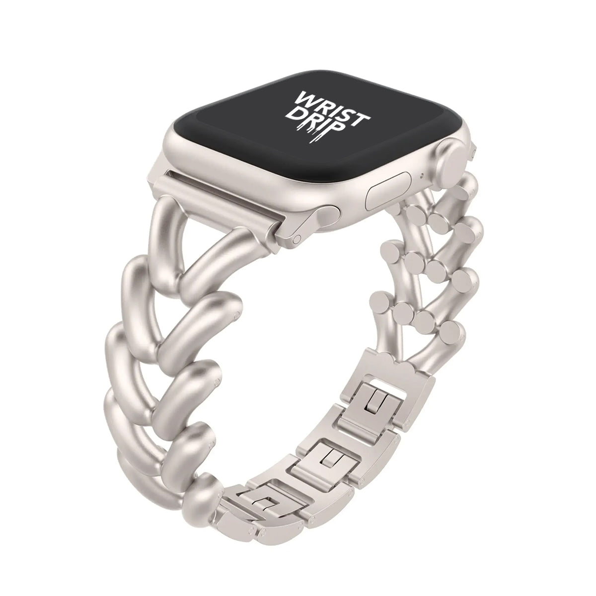 Starlight women’s stainless steel Apple Watch band – elegant, stylish design