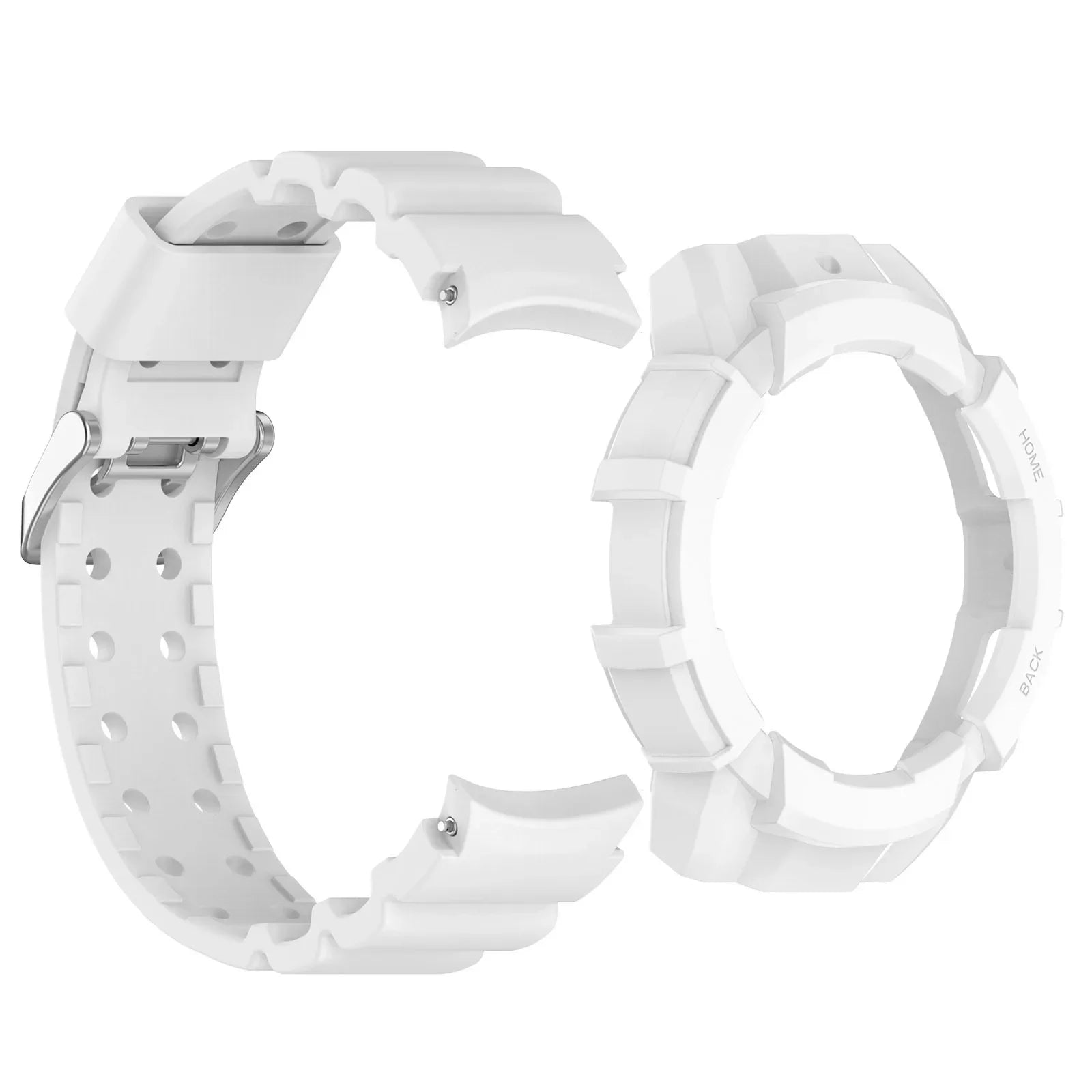 White silicone Samsung Galaxy 7 watch band – comfortable strap for everyday wear