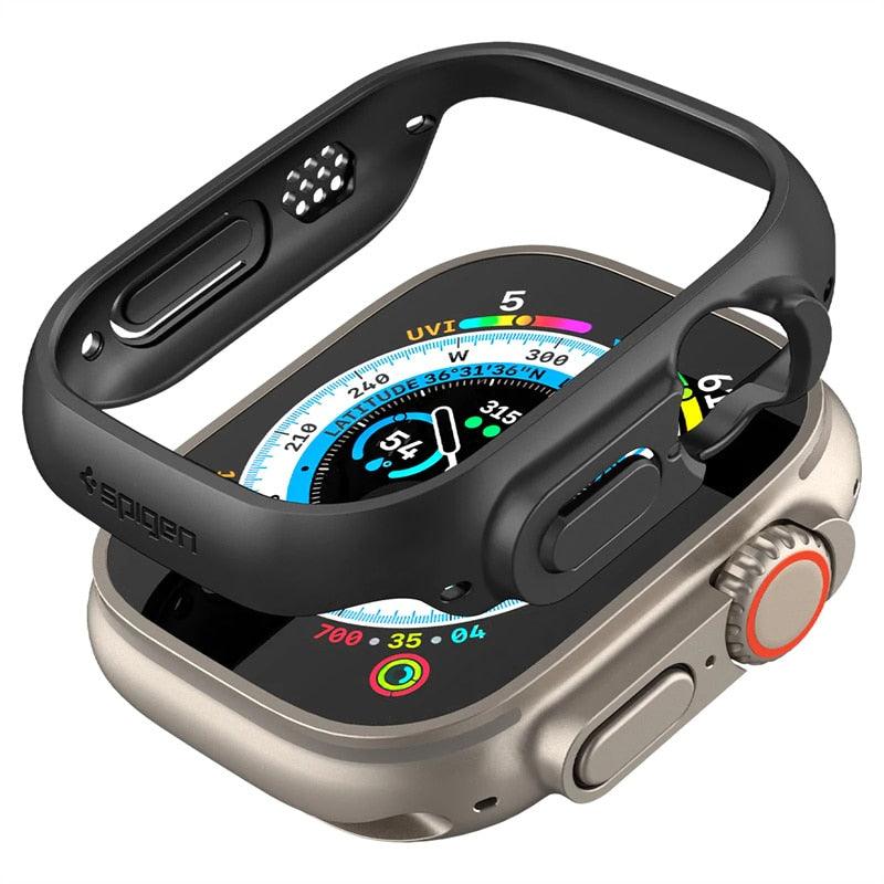 Black Apple Watch Ultra screen protector – rugged and sleek protection designed to match the bold look of your Ultra model.