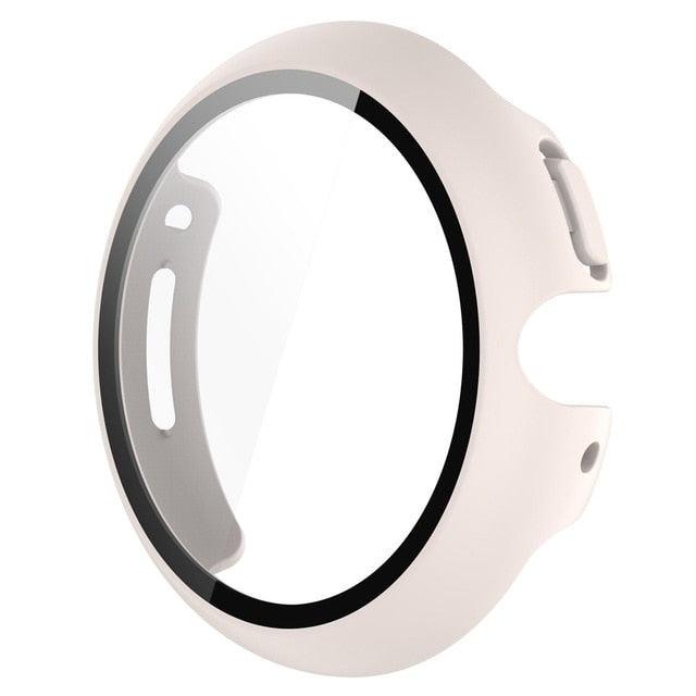 White tempered glass screen protector for Google Pixel Watch – clean, modern design with durable protection.