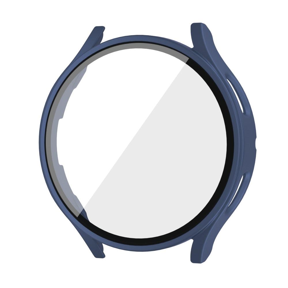 Blue Samsung Galaxy Watch tempered glass – tough and colourful screen protection.