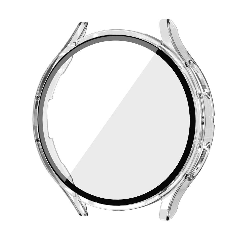 Clear tempered glass screen protector for Samsung Galaxy Watch – invisible, slim protection.