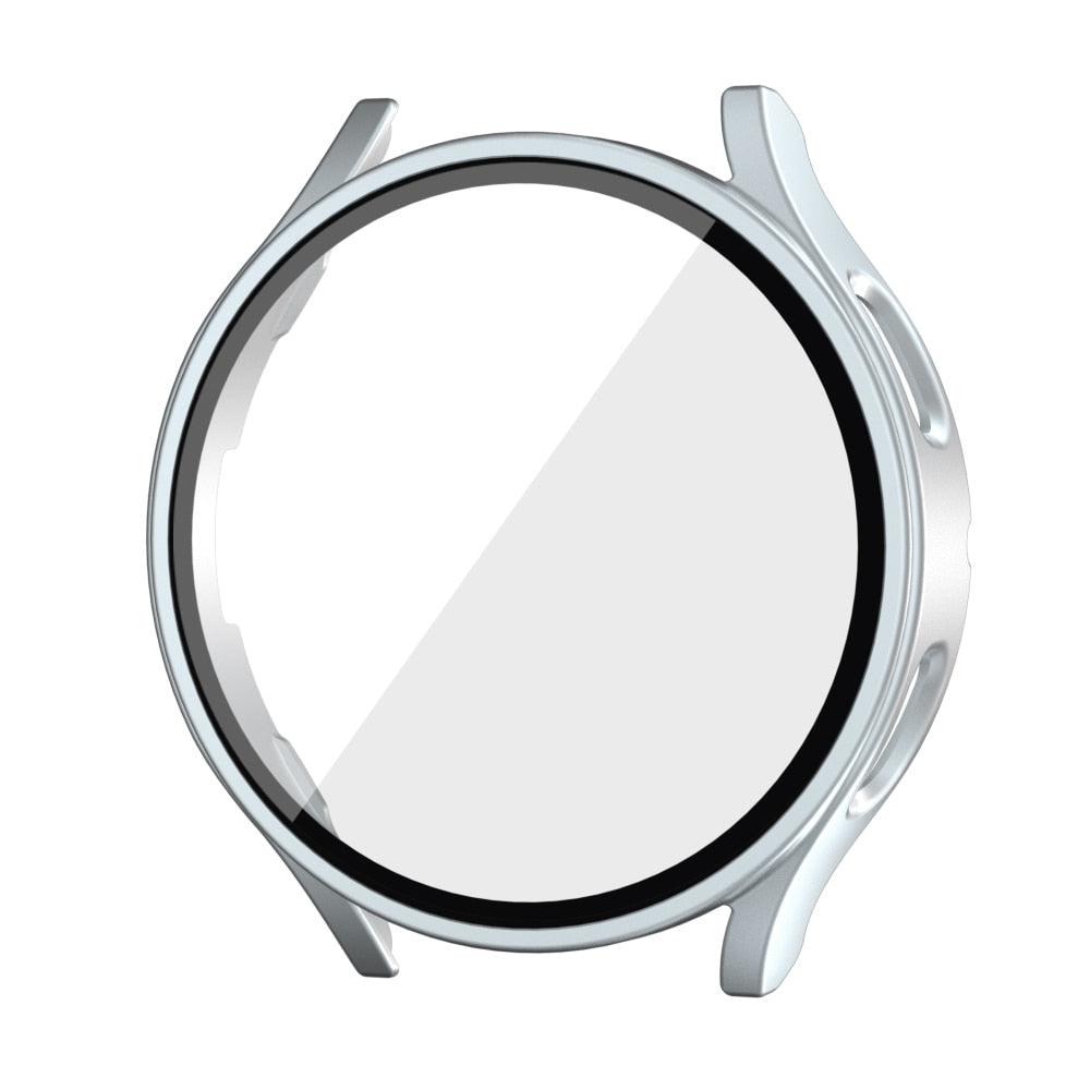 Silver tempered glass screen protector for Samsung Galaxy Watch – durable and premium.